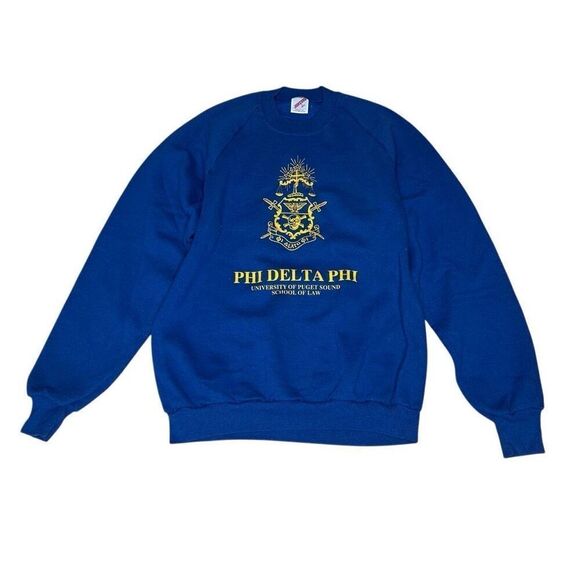 Vintage 80s College Sorority Fraternity Sweatshirt Large - Picture 1 of 5